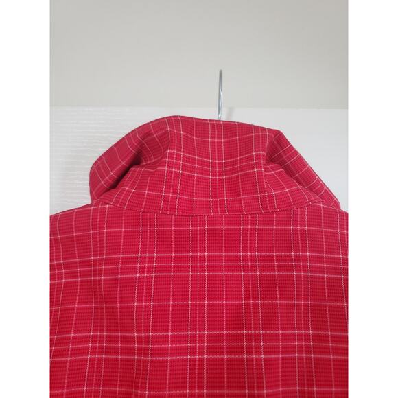 Bergans of Norway 1523 Mandal Lady Red Plaid Outdoor Belted Jacket Women's Large - Picture 12 of 16